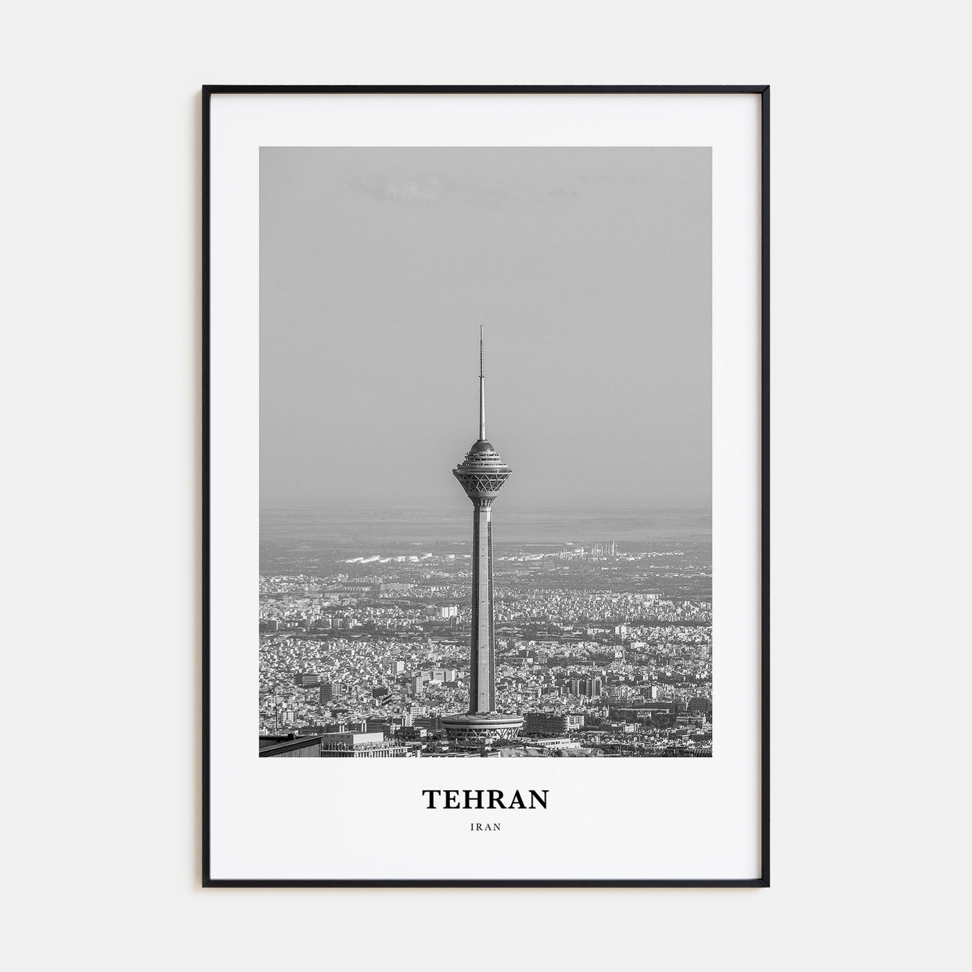 Tehran Portrait B&W Poster