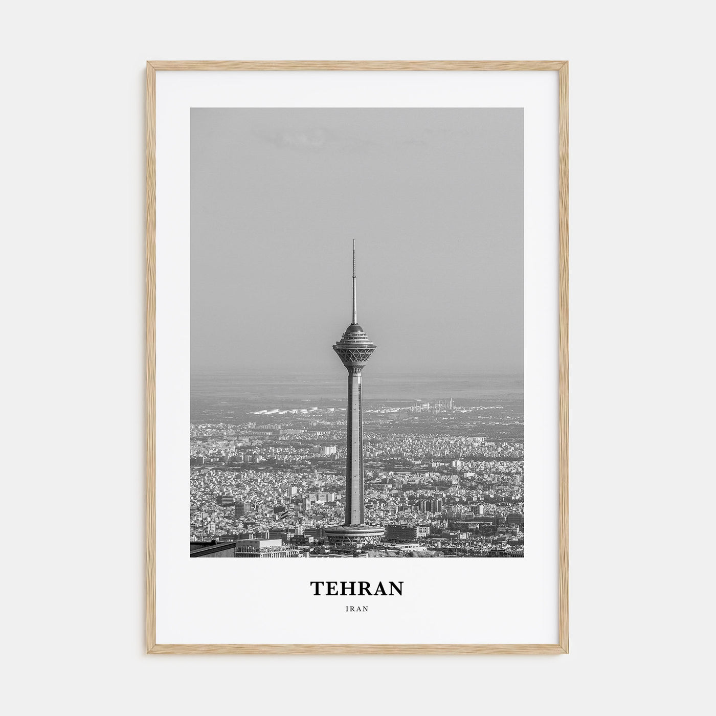 Tehran Portrait B&W Poster
