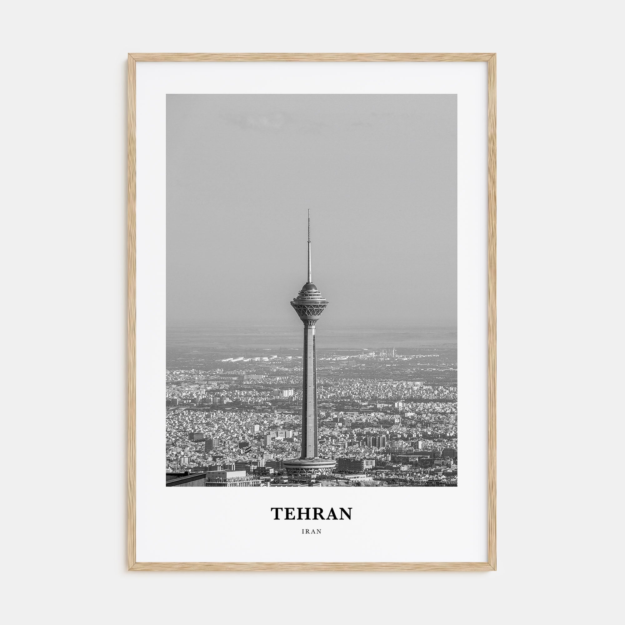 Tehran Portrait B&W Poster