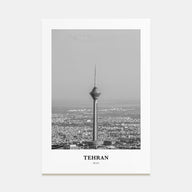 Tehran Portrait B&W Poster