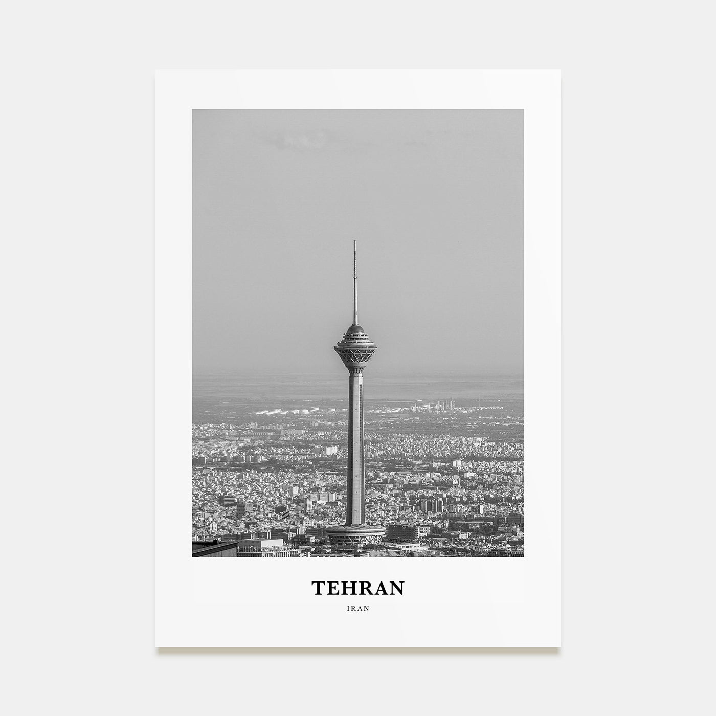 Tehran Portrait B&W Poster
