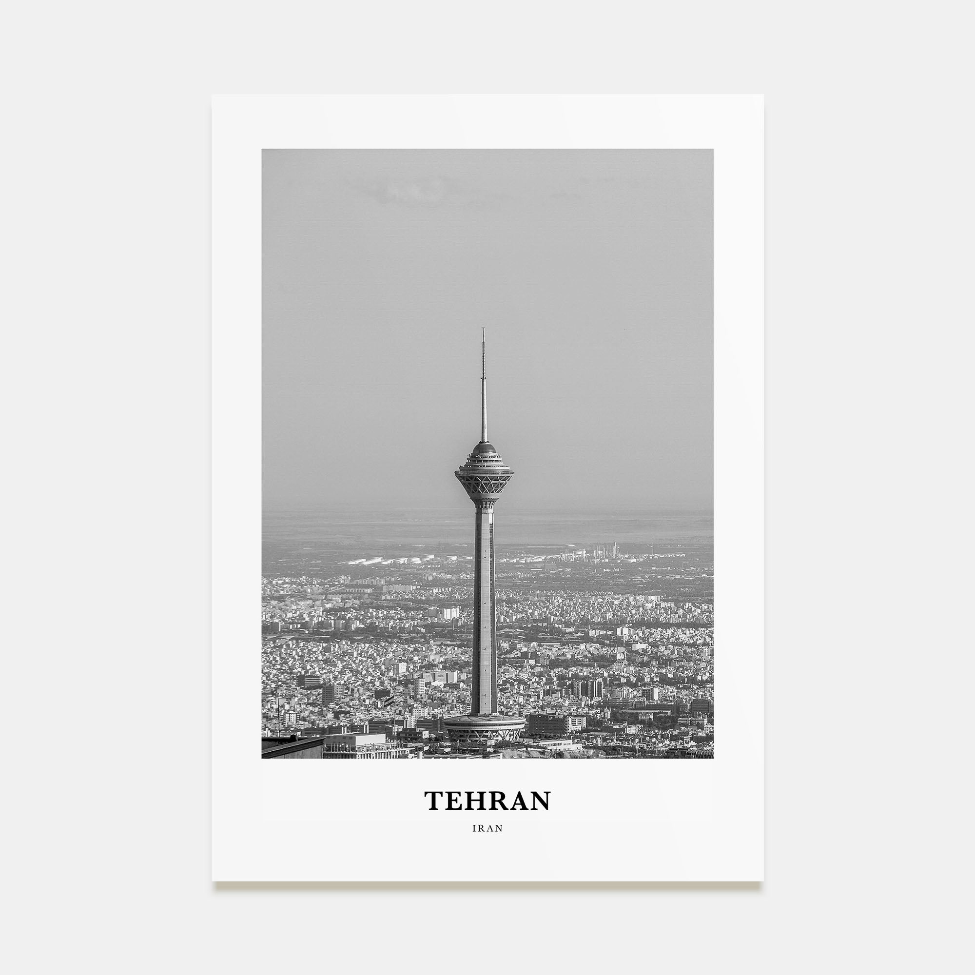 Tehran Portrait B&W Poster