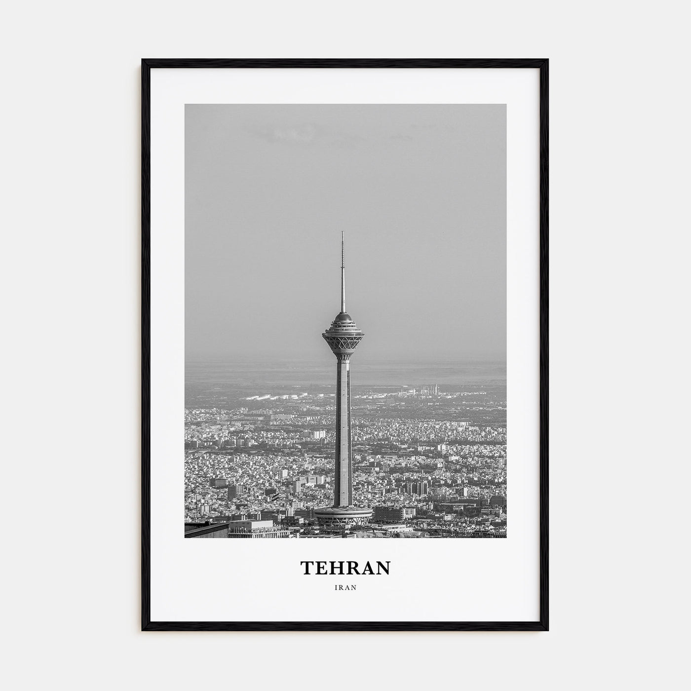 Tehran Portrait B&W Poster