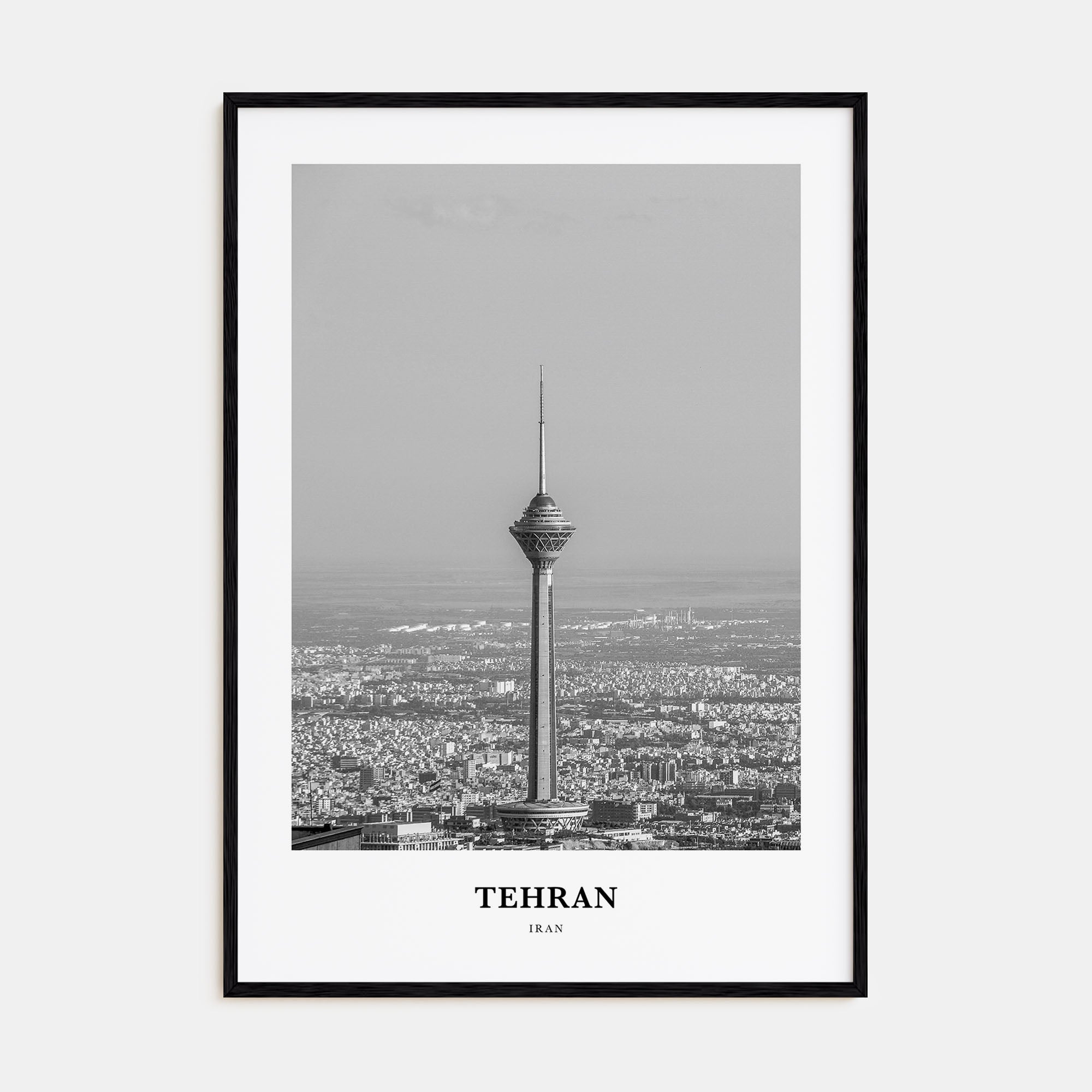 Tehran Portrait B&W Poster