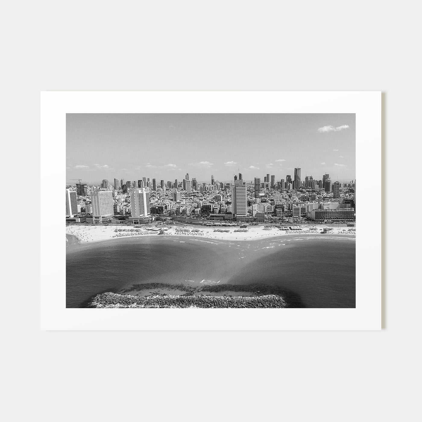 Tel Aviv Landscape B&W Poster