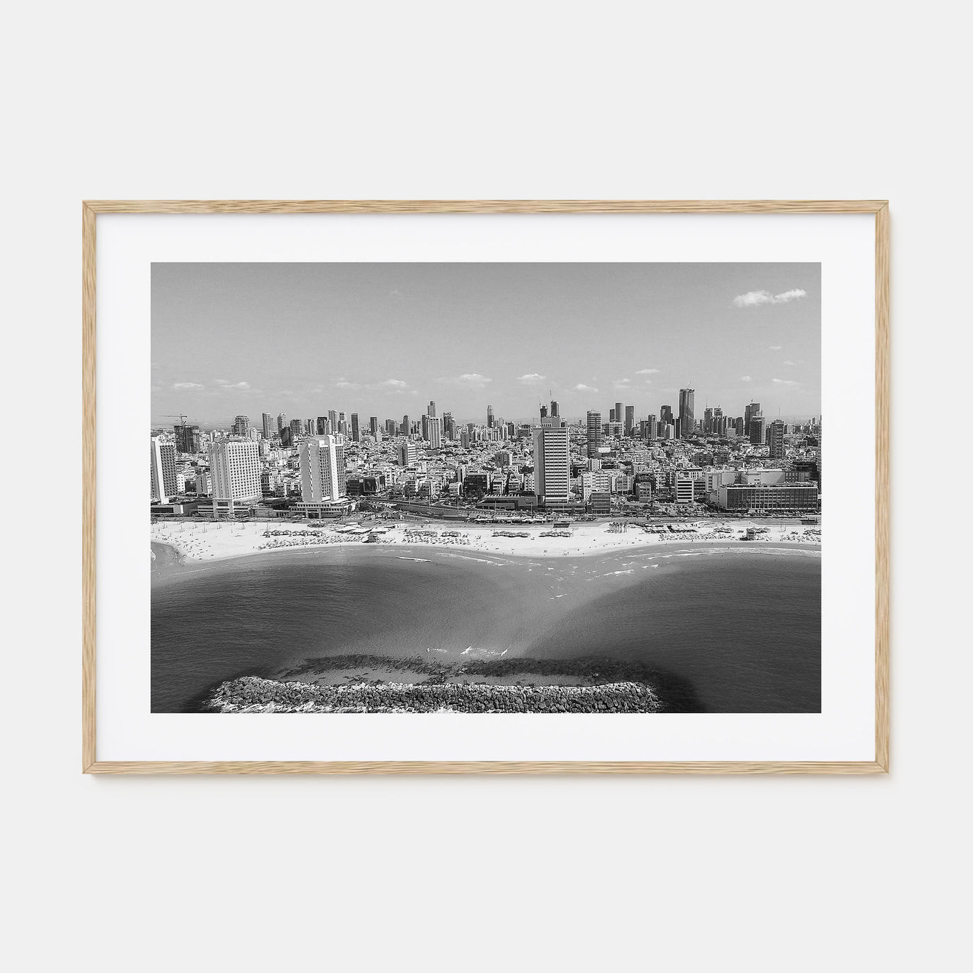 Tel Aviv Landscape B&W Poster