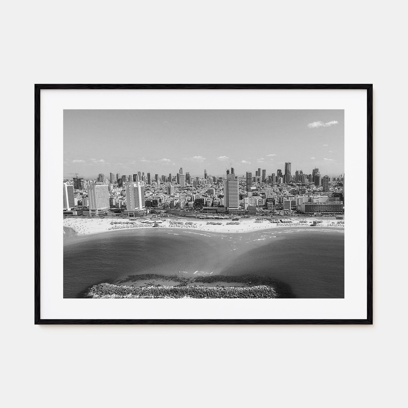 Tel Aviv Landscape B&W Poster