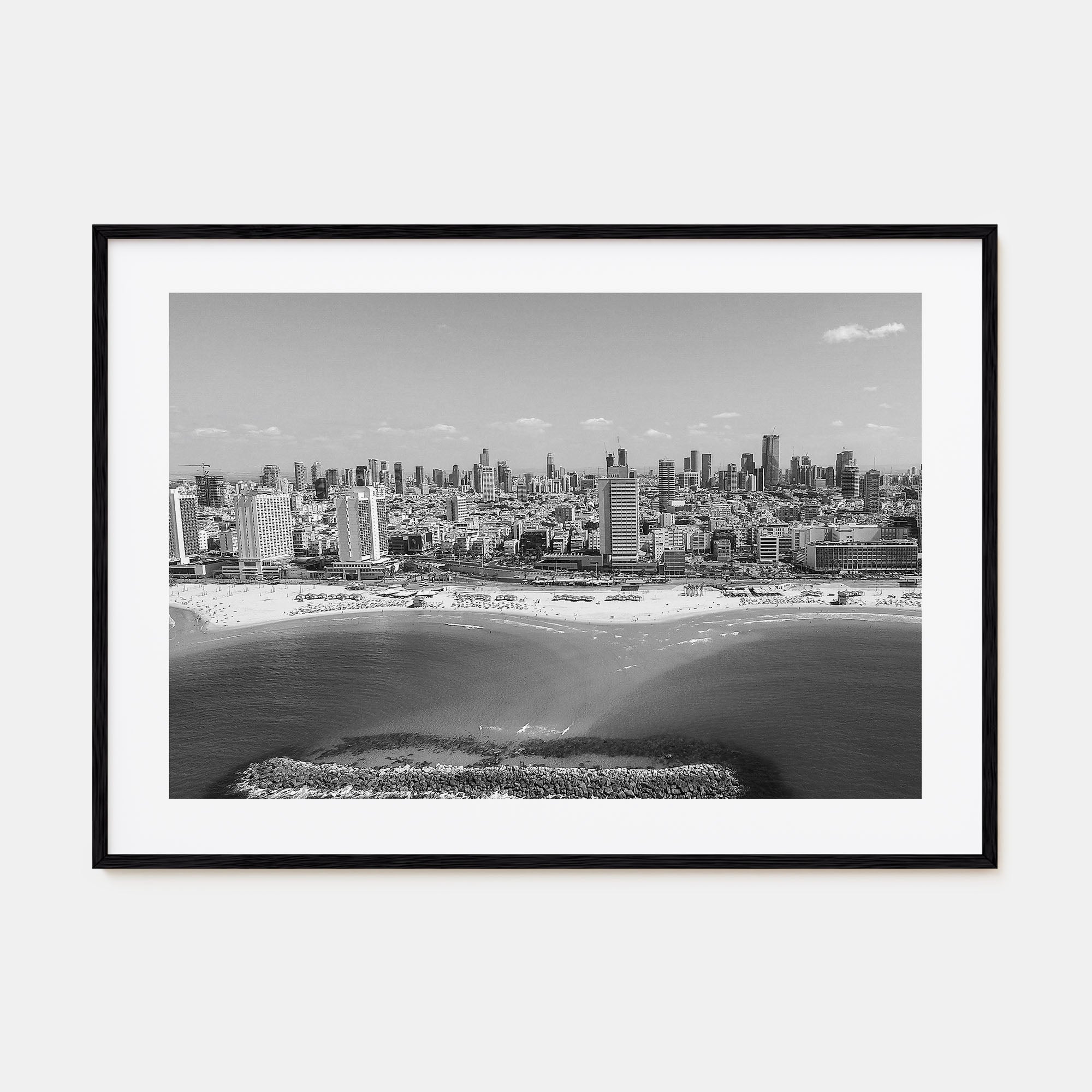 Tel Aviv Landscape B&W Poster