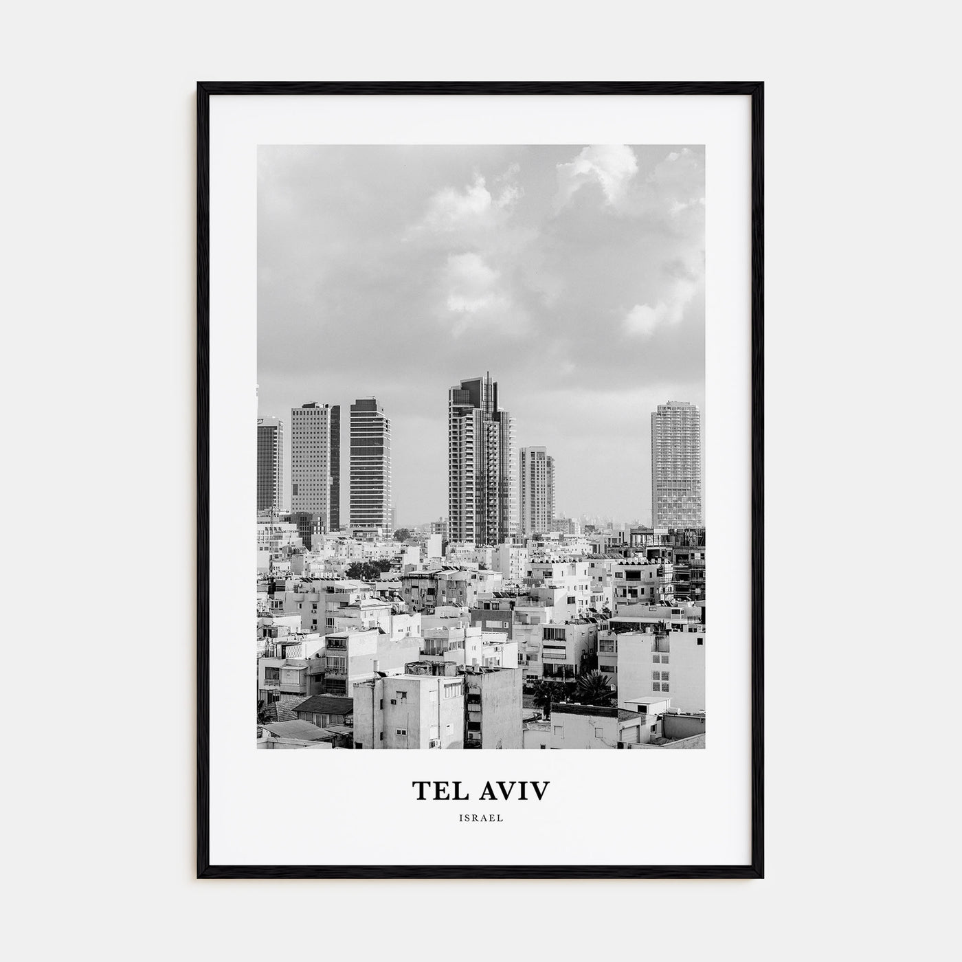 Tel Aviv Portrait B&W No 2 Poster