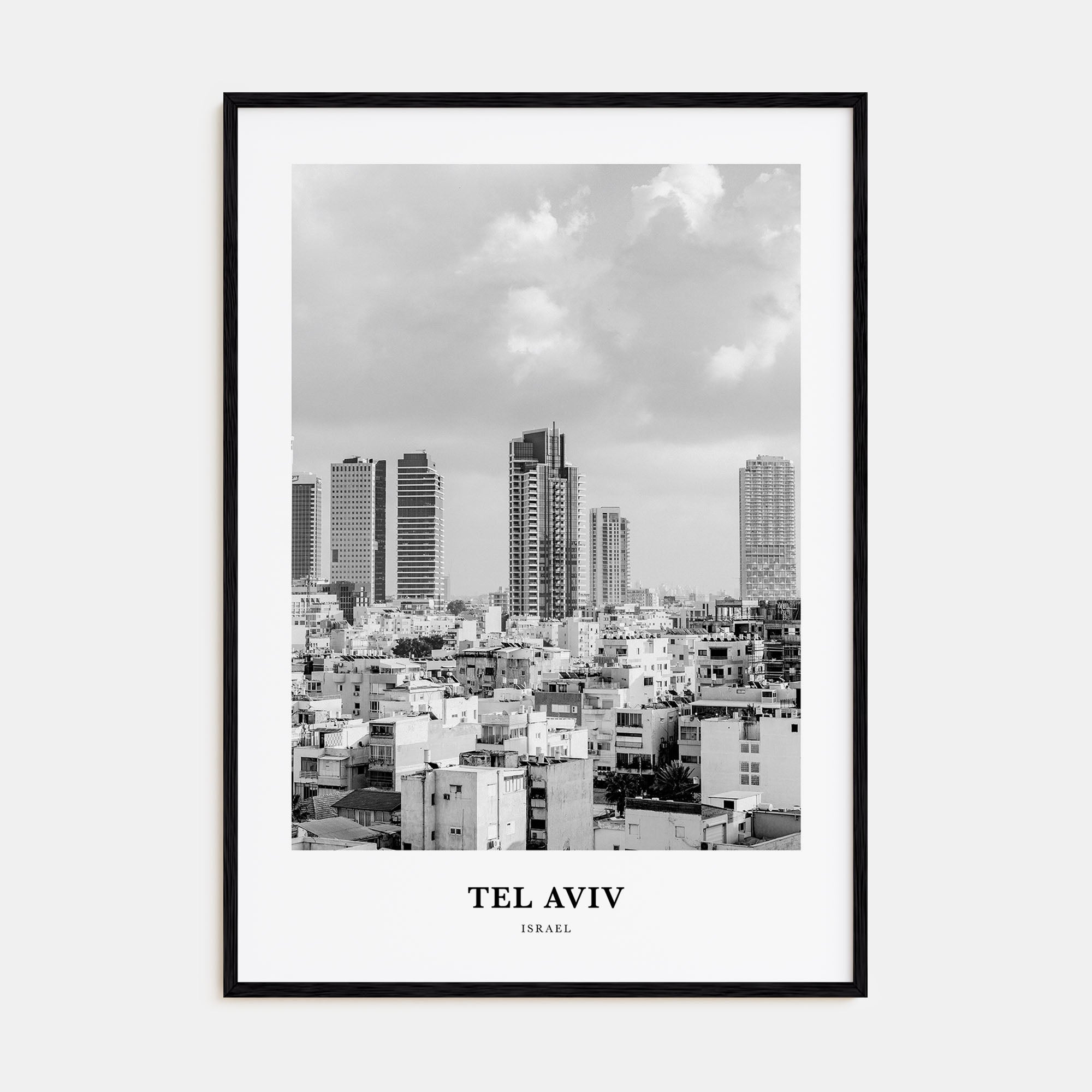 Tel Aviv Portrait B&W No 2 Poster