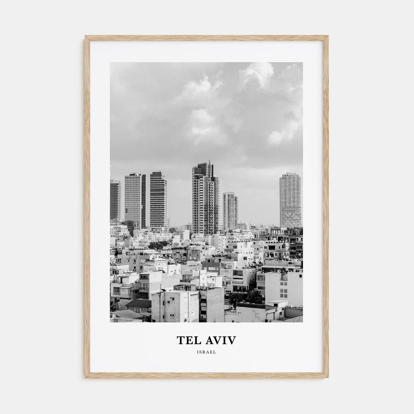 Tel Aviv Portrait B&W No 2 Poster
