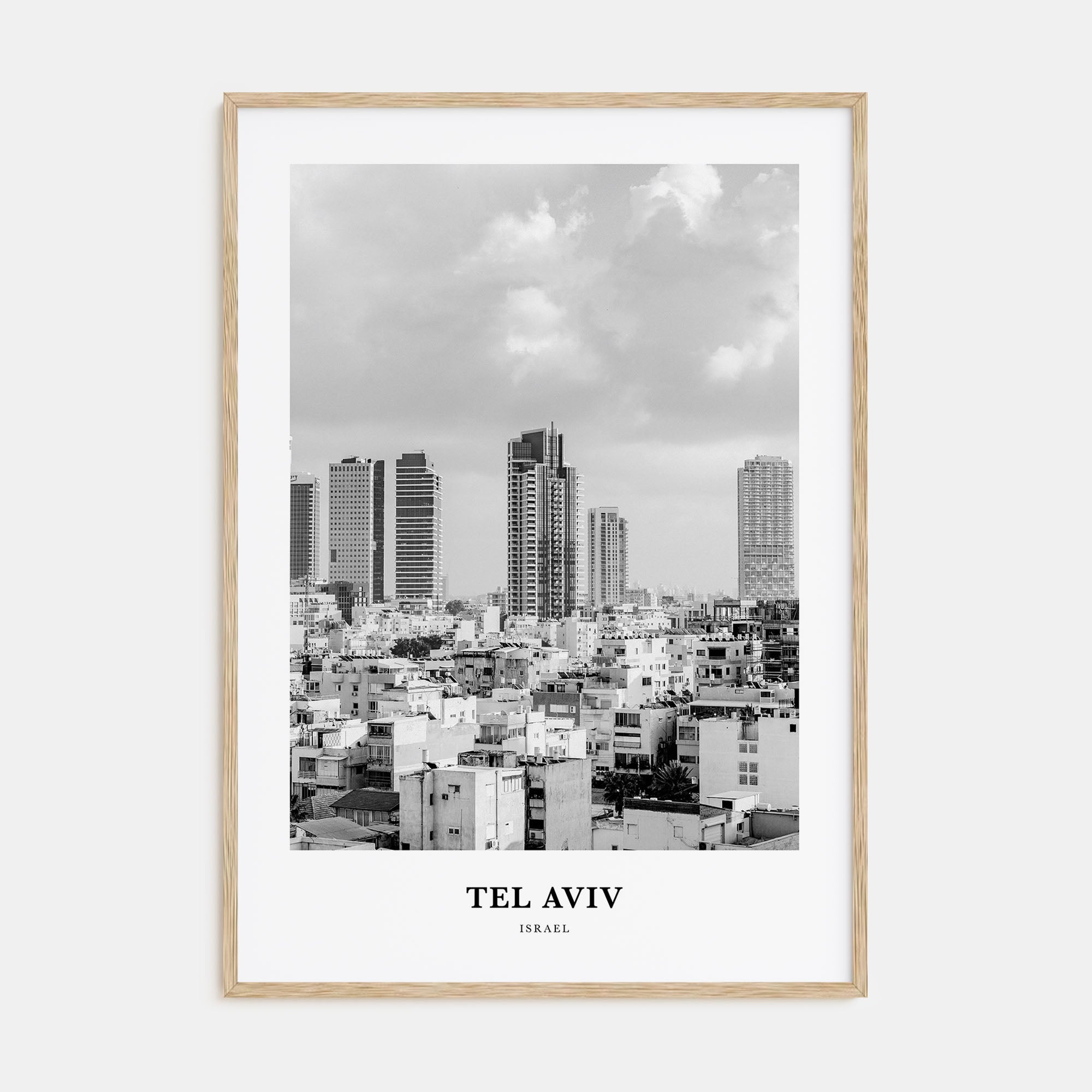 Tel Aviv Portrait B&W No 2 Poster