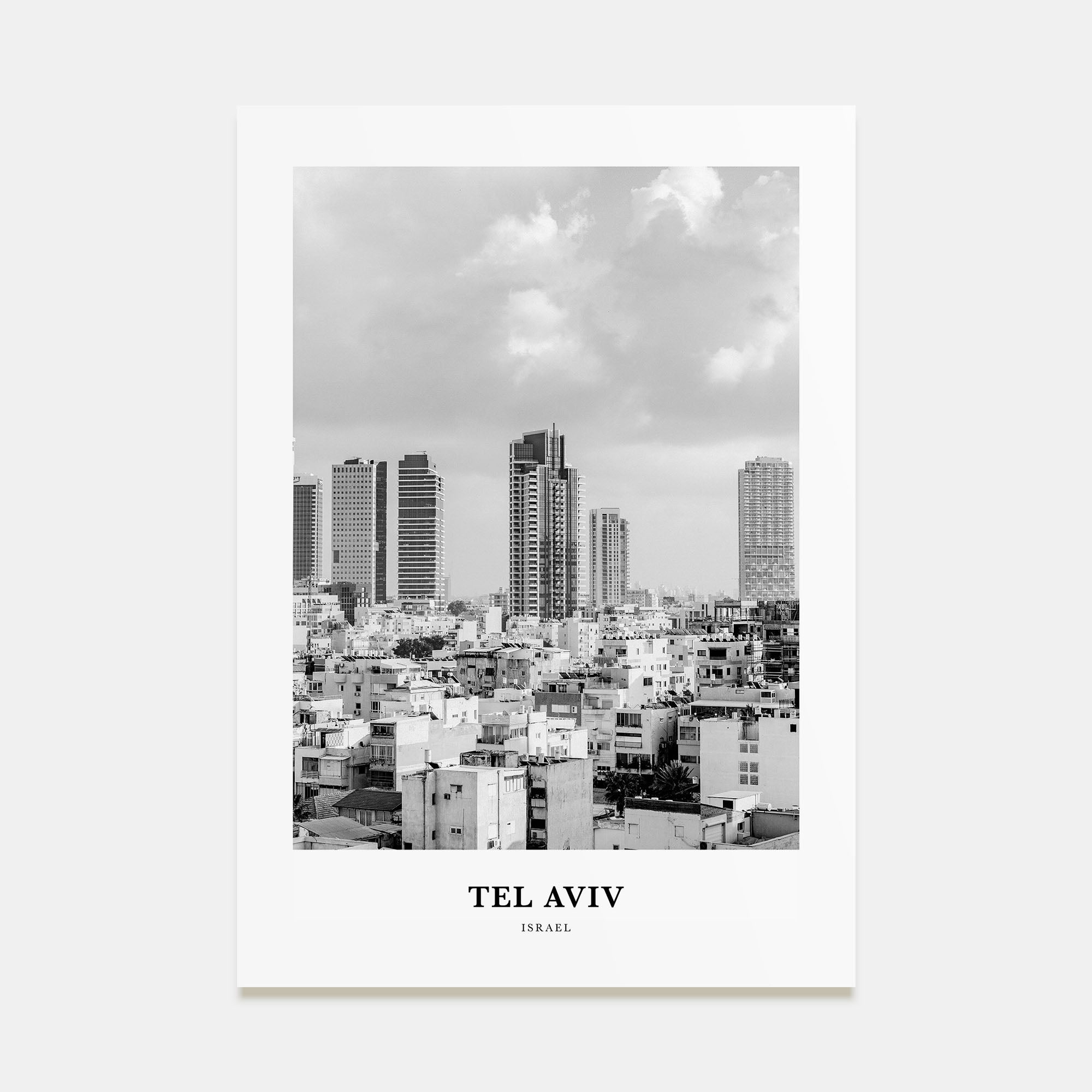 Tel Aviv Portrait B&W No 2 Poster