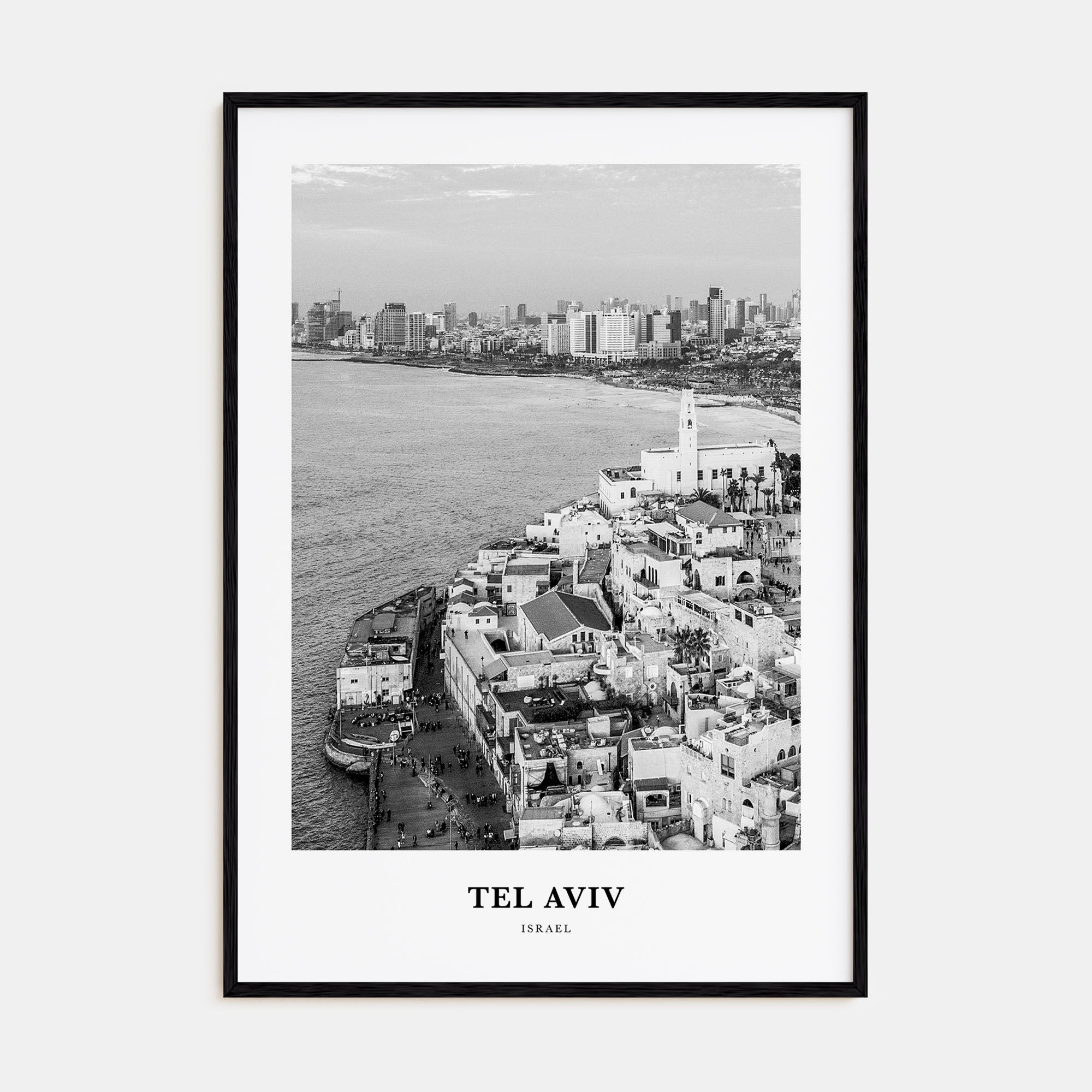 Tel Aviv Portrait B&W No 3 Poster