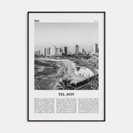 Tel Aviv Travel B&W No 1 Poster