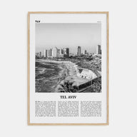 Tel Aviv Travel B&W No 1 Poster