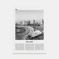 Tel Aviv Travel B&W No 1 Poster