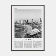 Tel Aviv Travel B&W No 1 Poster