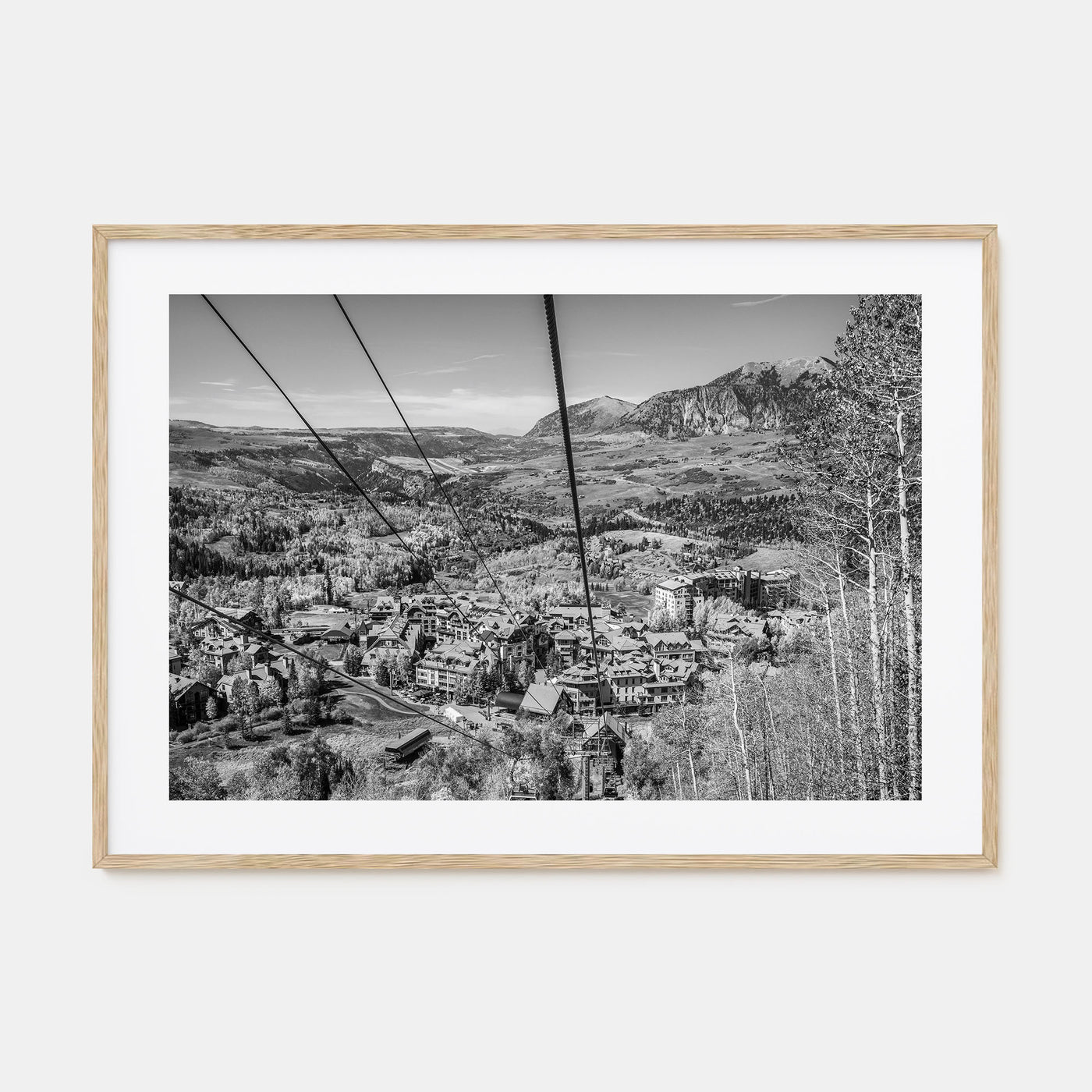 Telluride Landscape B&W Poster