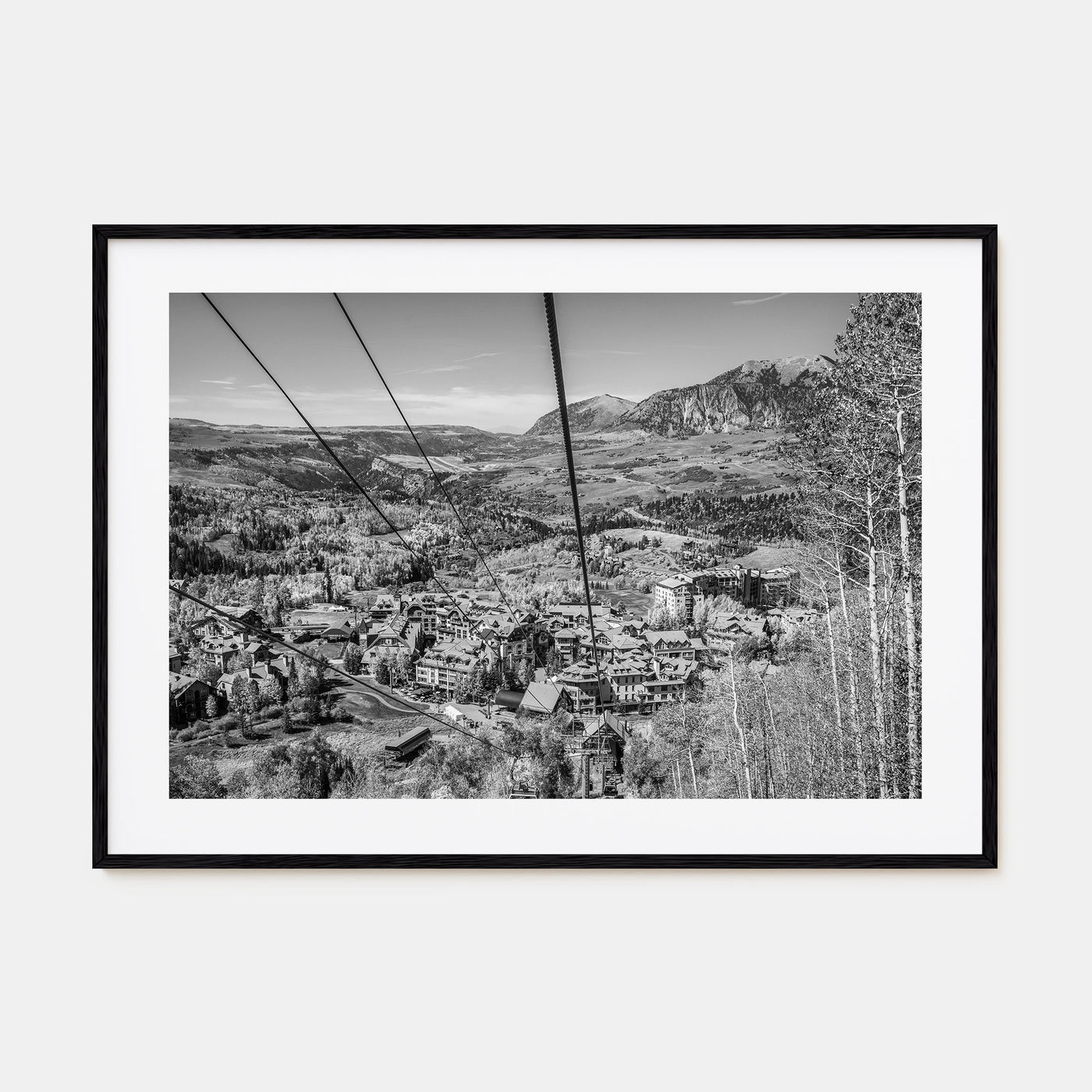 Telluride Landscape B&W Poster