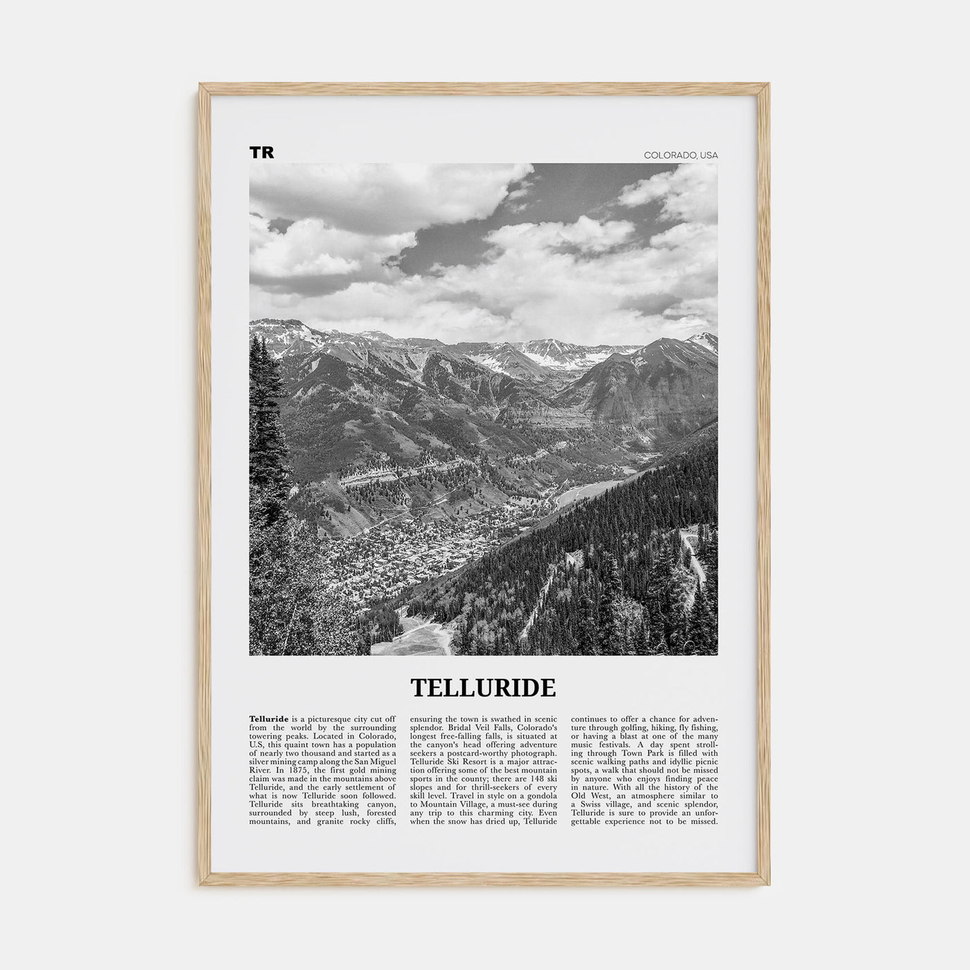 Telluride Travel B&W No 1 Poster