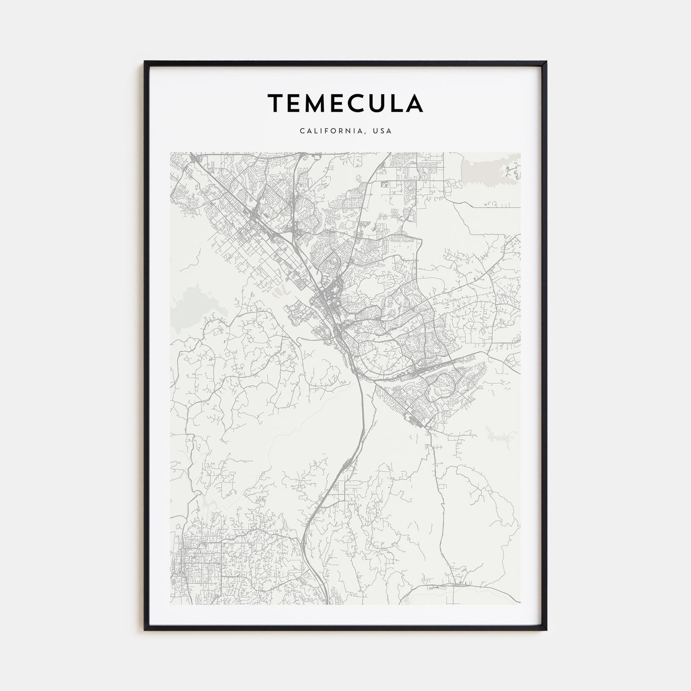 Temecula Map Portrait Poster