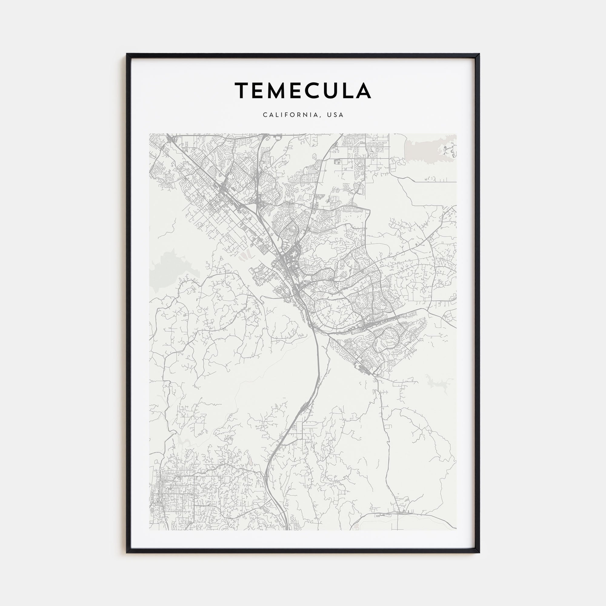 Temecula Map Portrait Poster