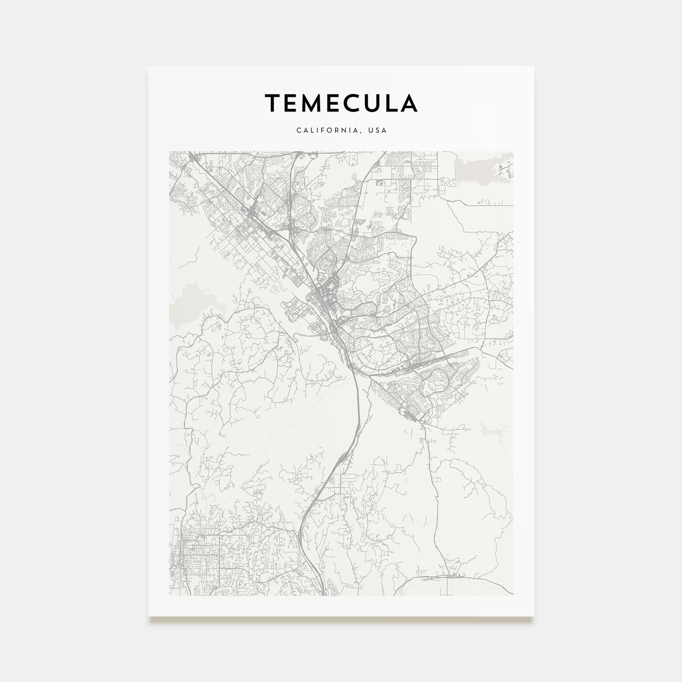 Temecula Map Portrait Poster