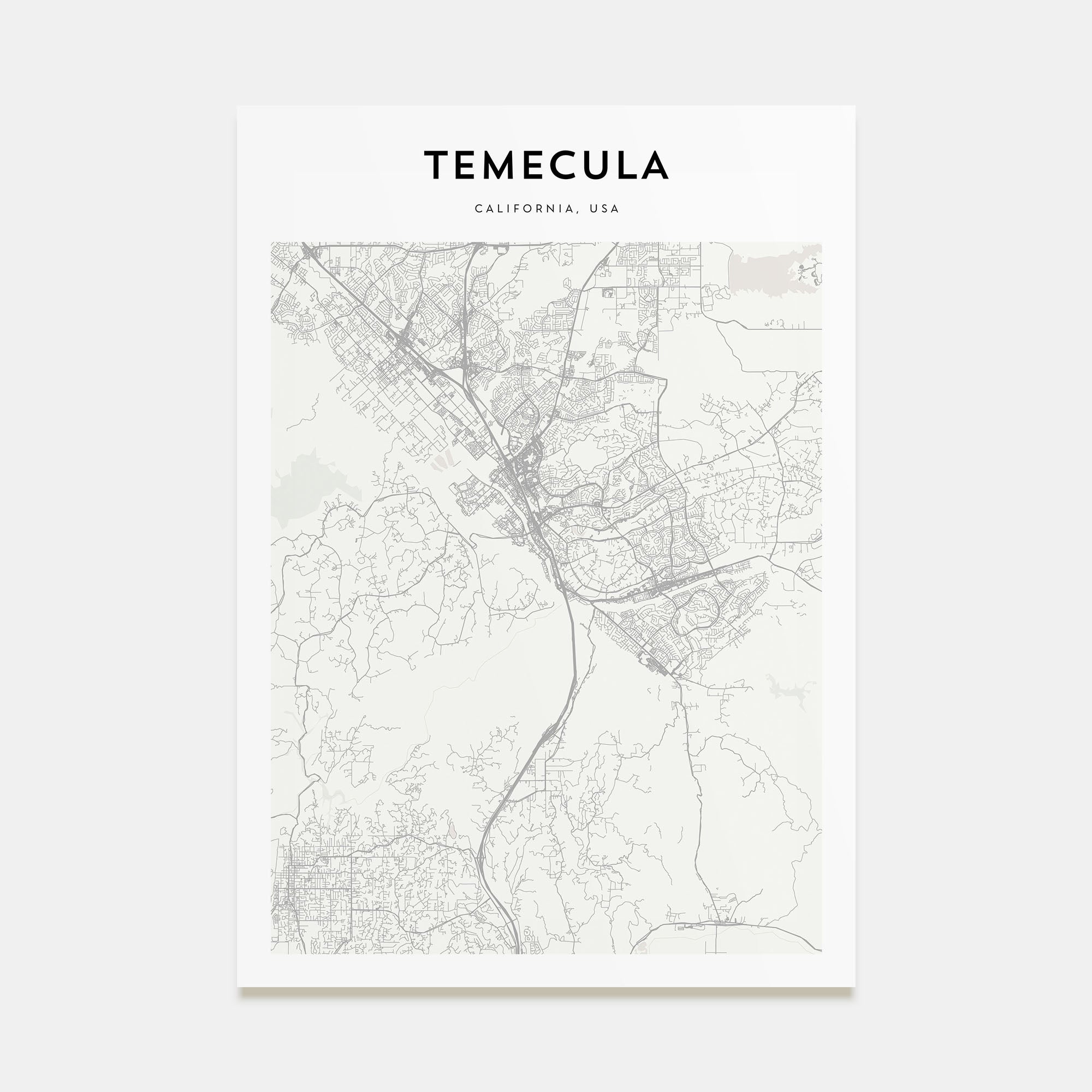 Temecula Map Portrait Poster