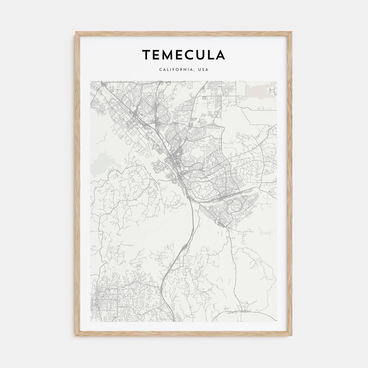 Temecula Map Portrait Poster