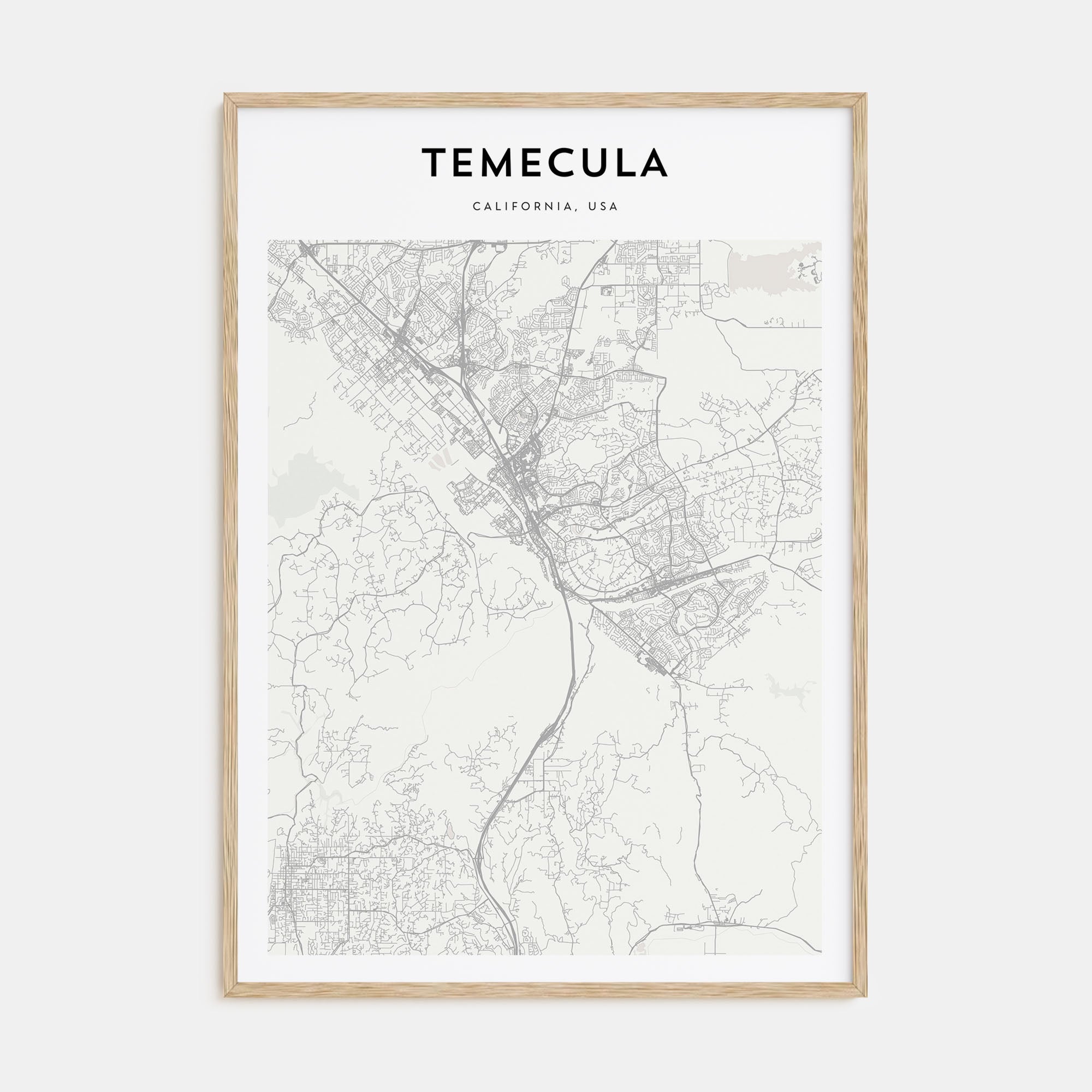 Temecula Map Portrait Poster