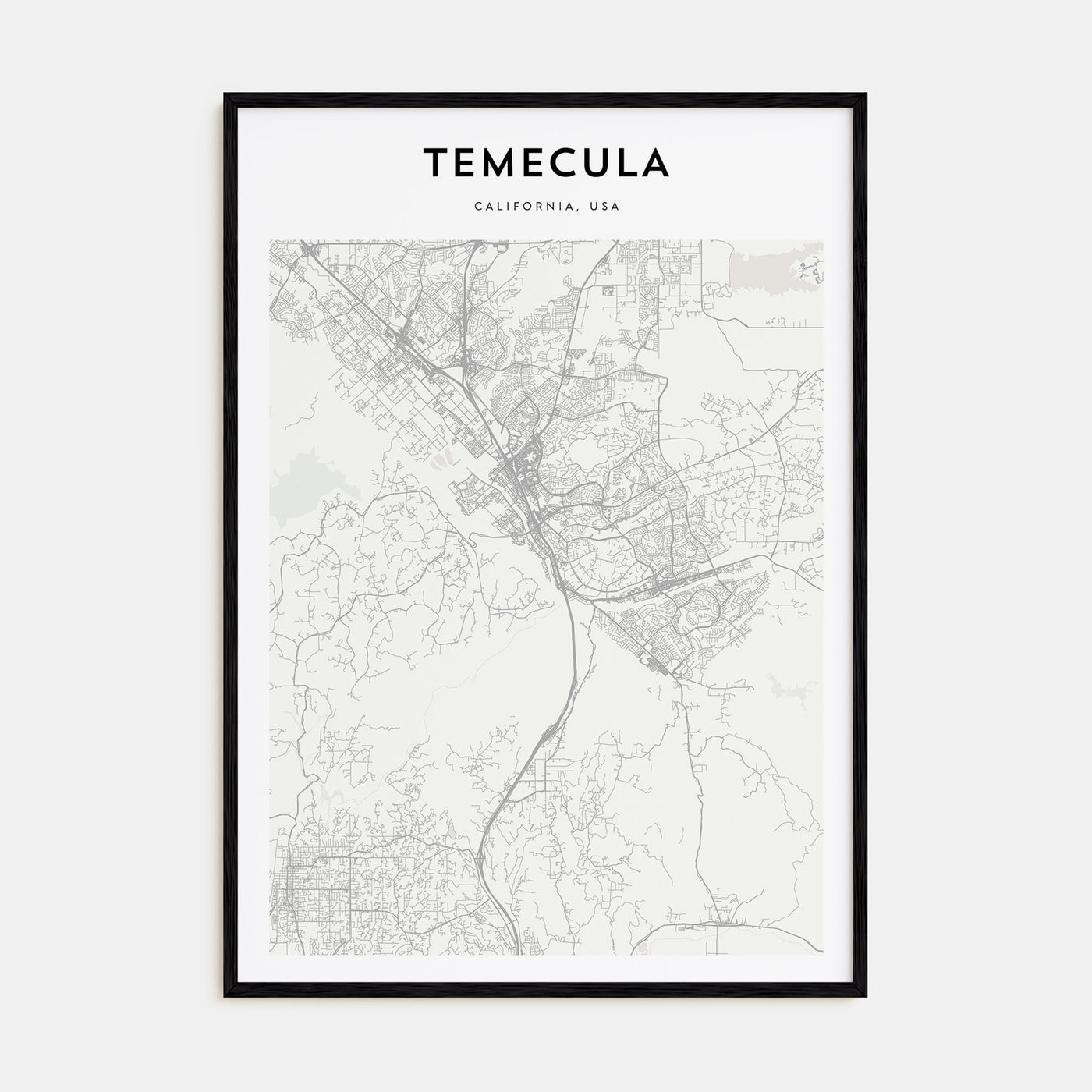 Temecula Map Portrait Poster