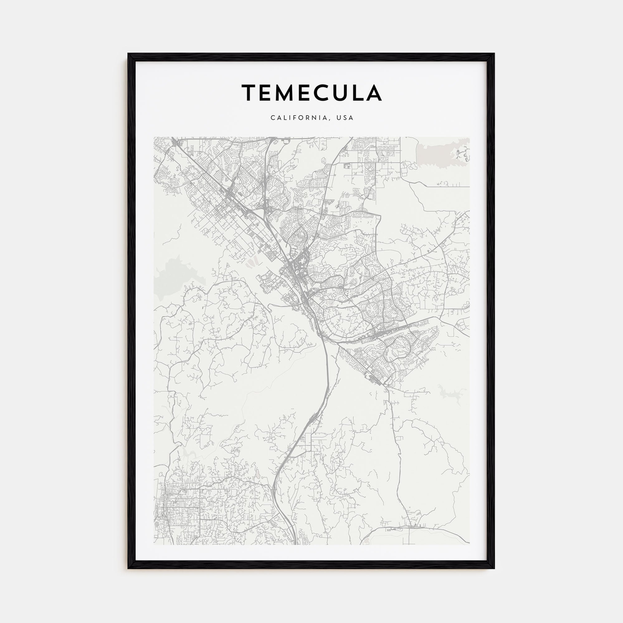 Temecula Map Portrait Poster