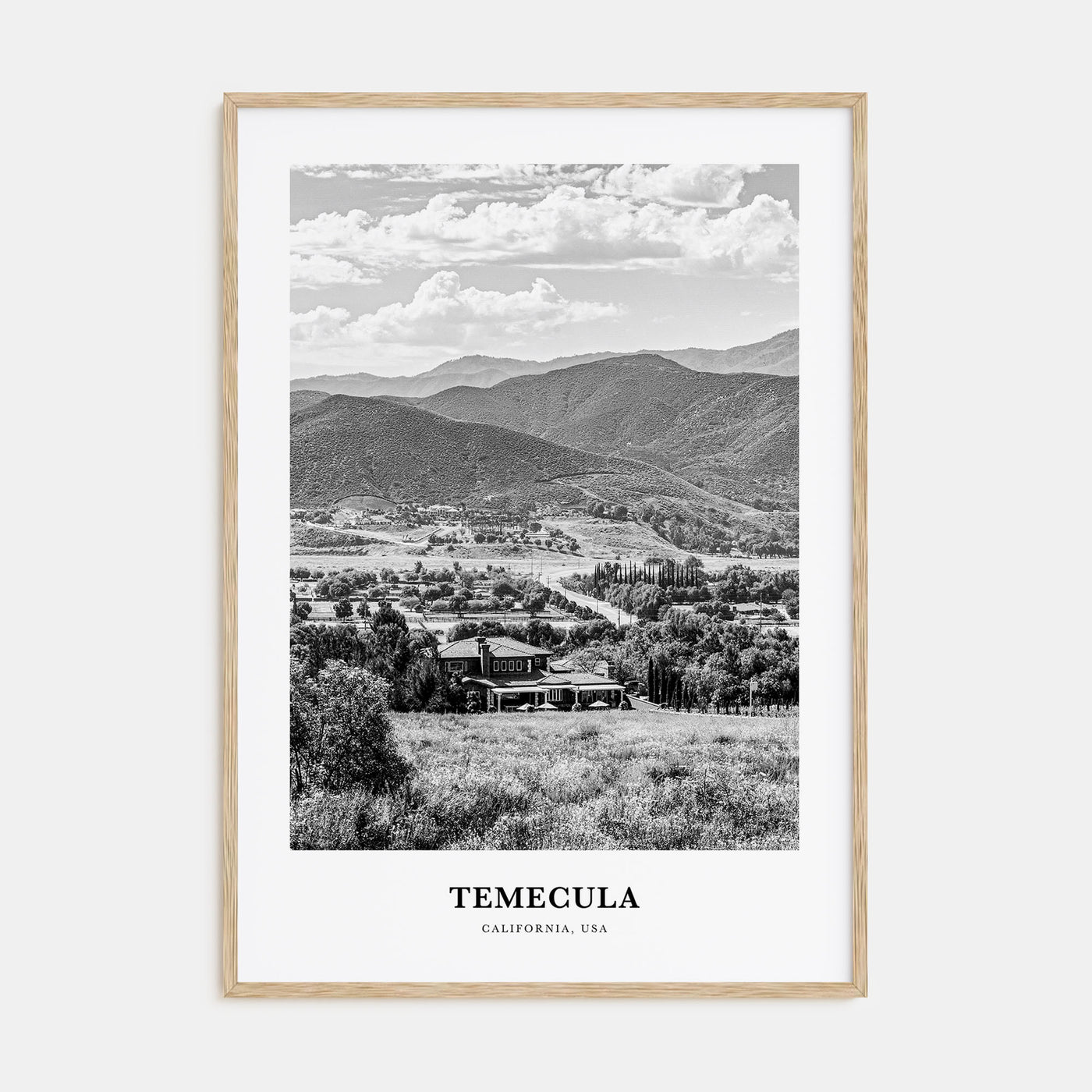 Temecula Portrait B&W Poster