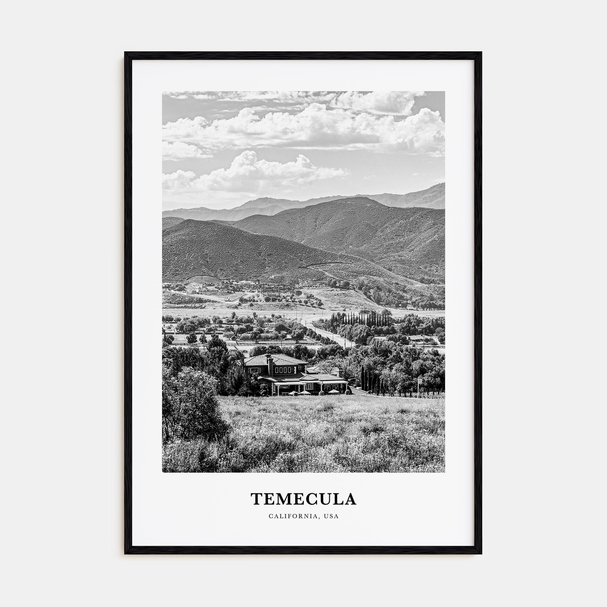 Temecula Portrait B&W Poster