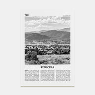 Temecula Travel B&W Poster