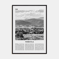 Temecula Travel B&W Poster