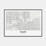 Tempe Map Landscape Poster