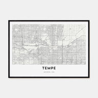 Tempe Map Landscape Poster