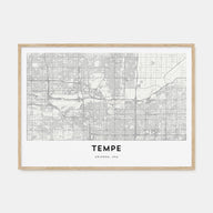 Tempe Map Landscape Poster