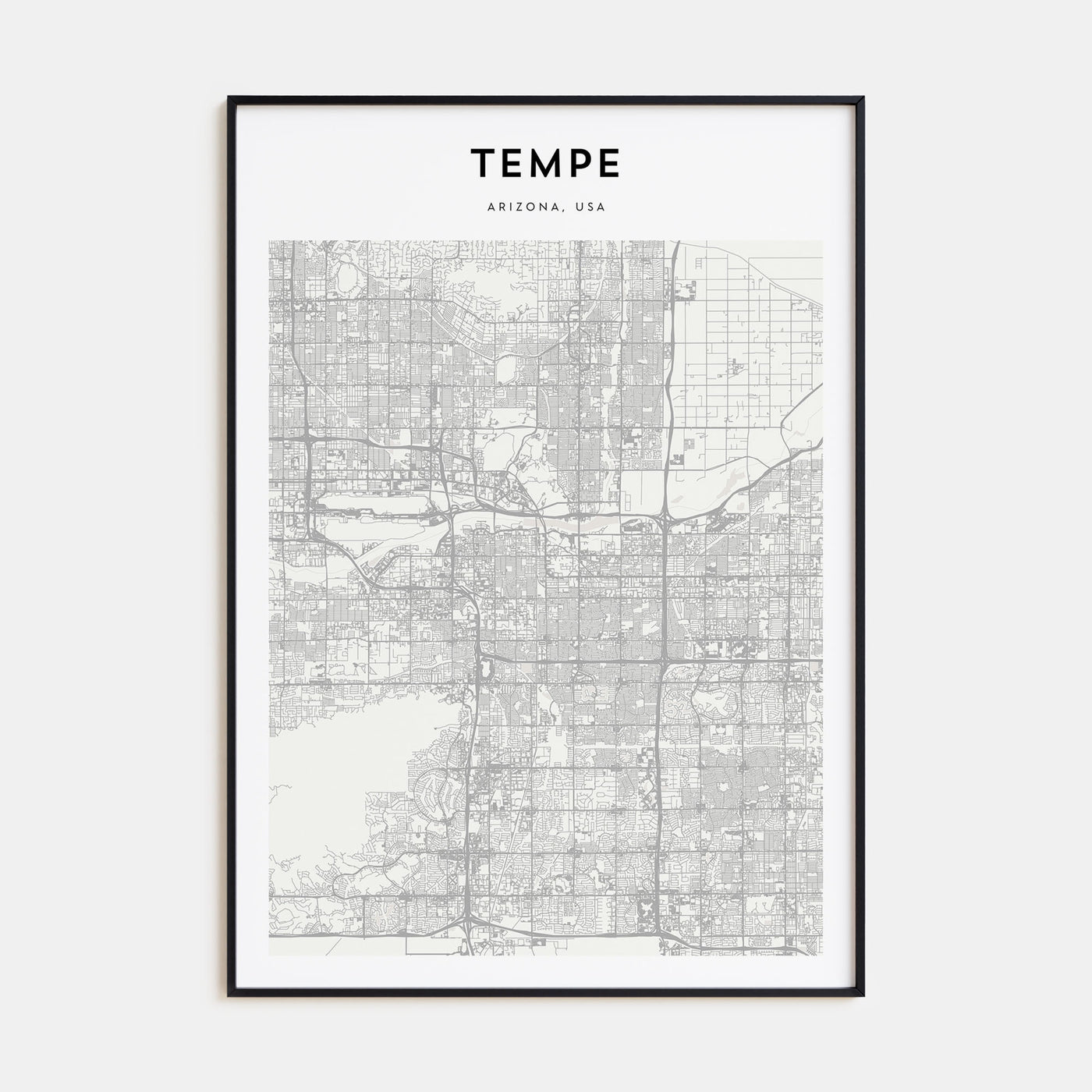 Tempe Map Portrait Poster