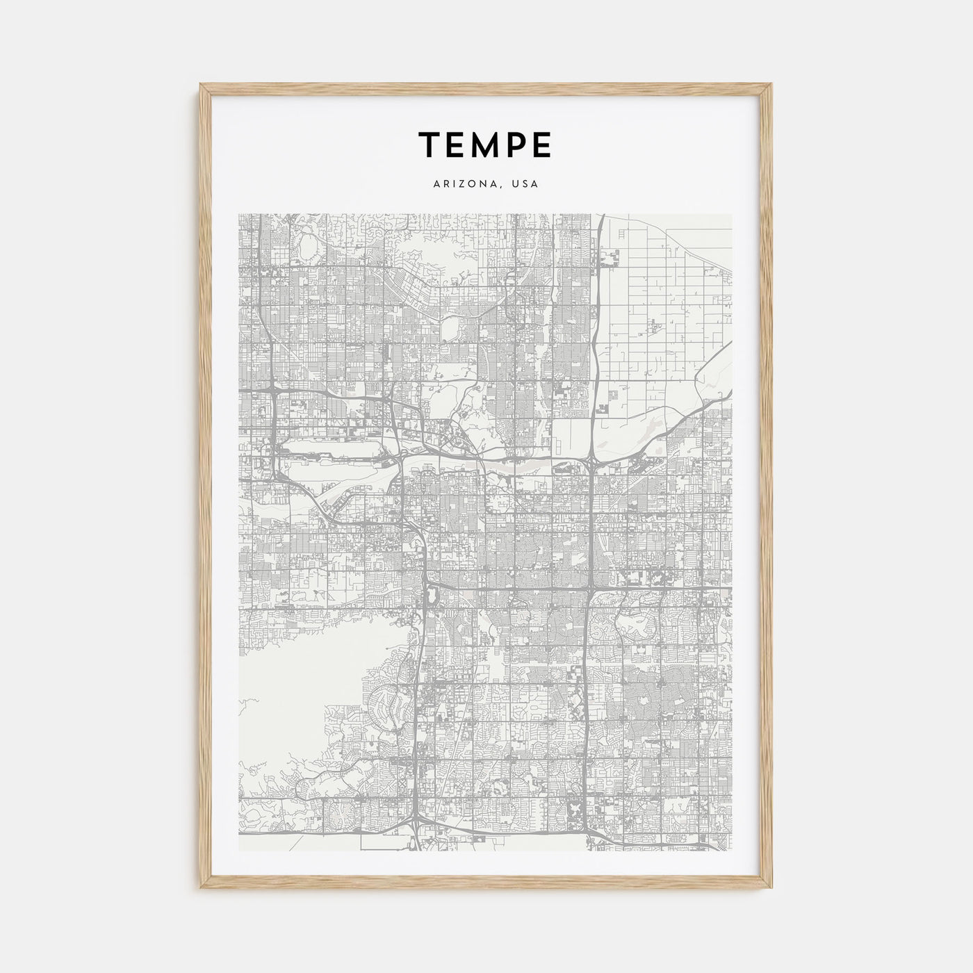 Tempe Map Portrait Poster