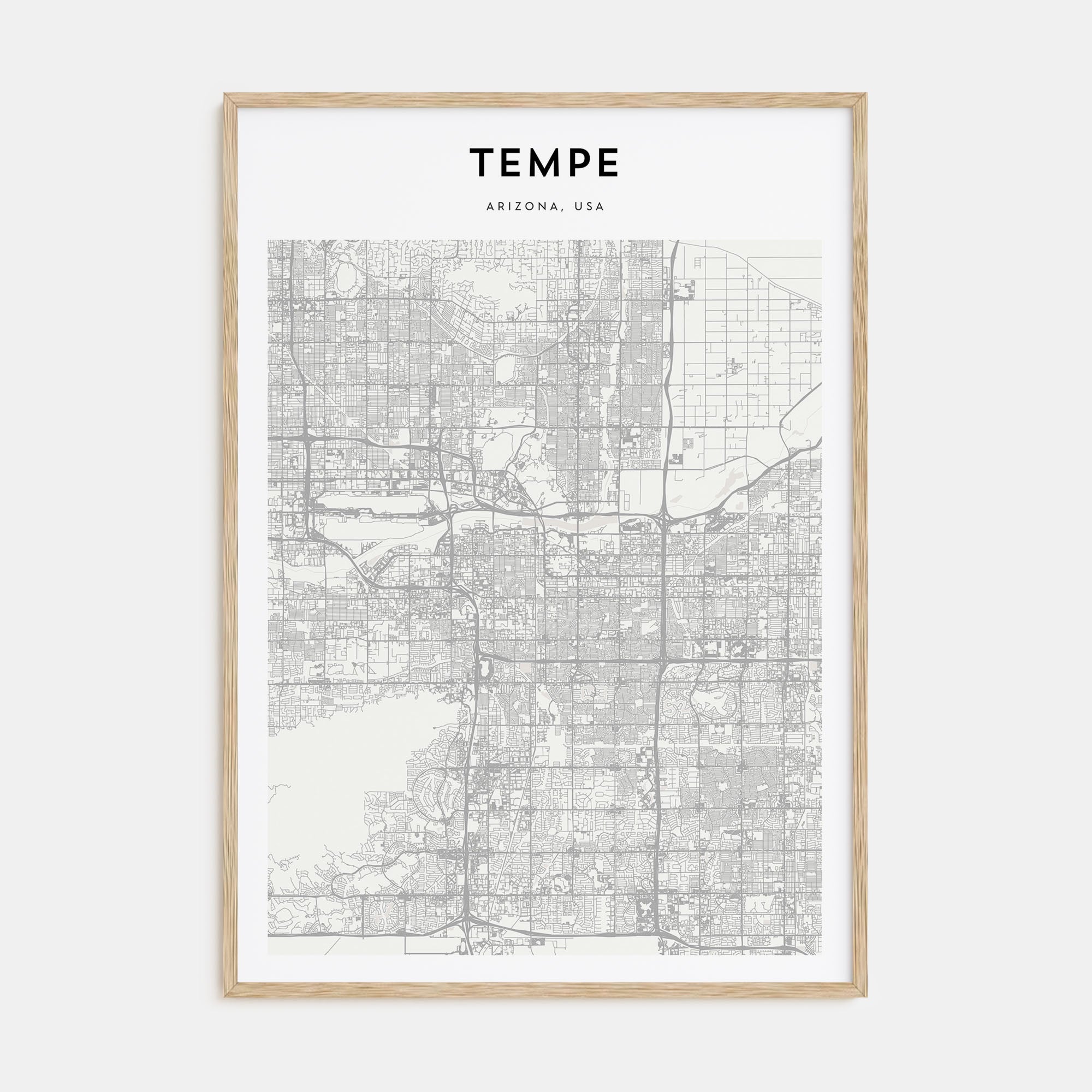 Tempe Map Portrait Poster