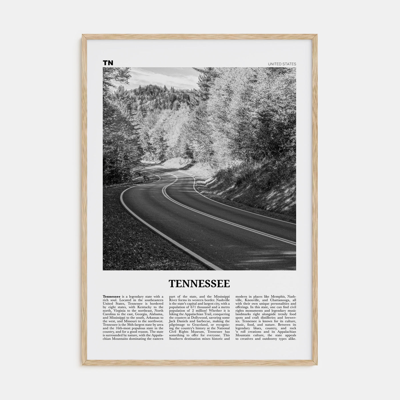 Tennessee Travel B&W No 2 Poster