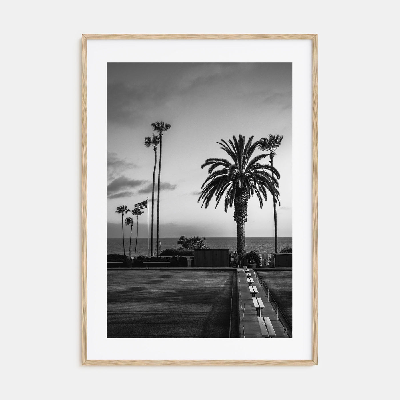 Tennis Court Photo B&W No 2 Poster