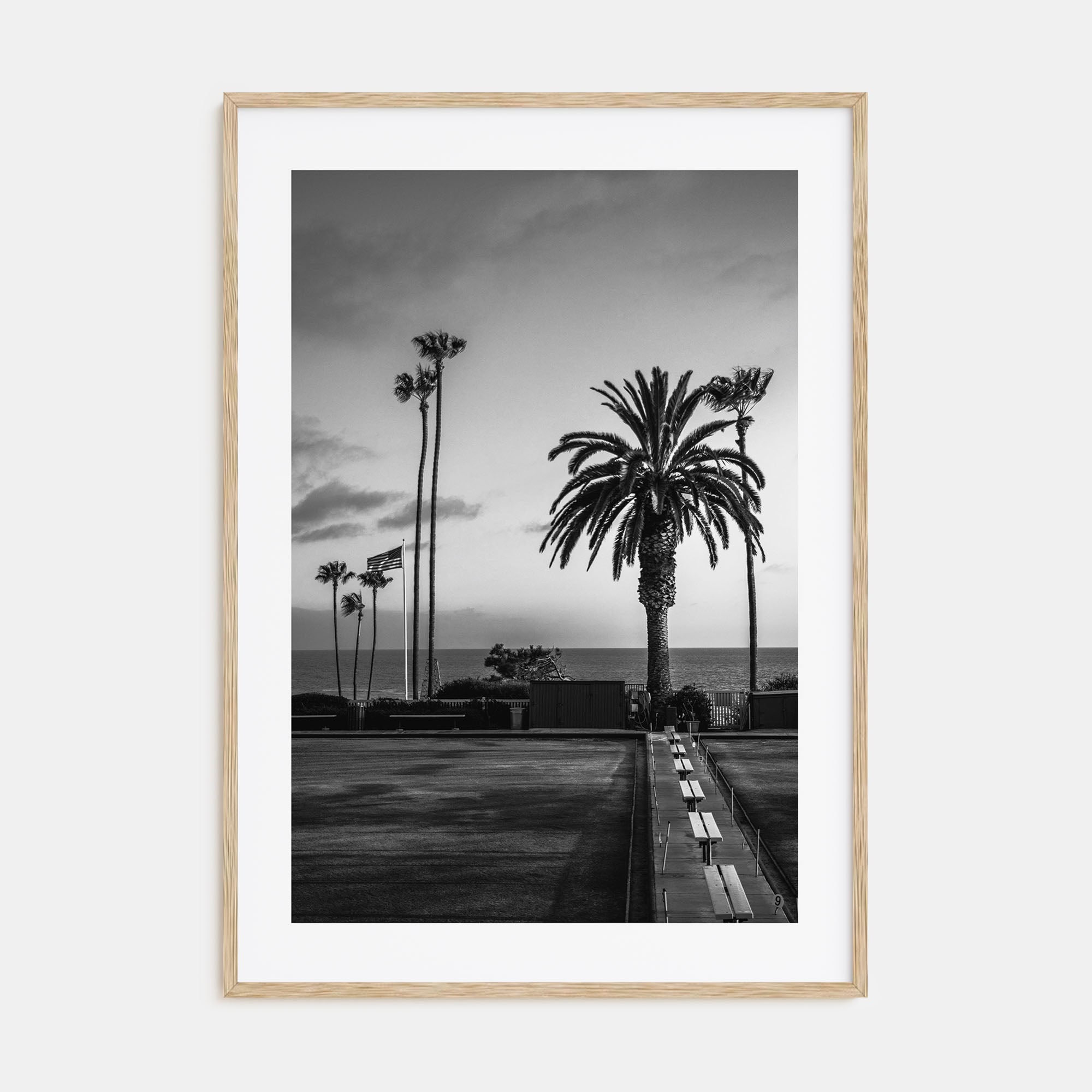 Tennis Court Photo B&W No 2 Poster