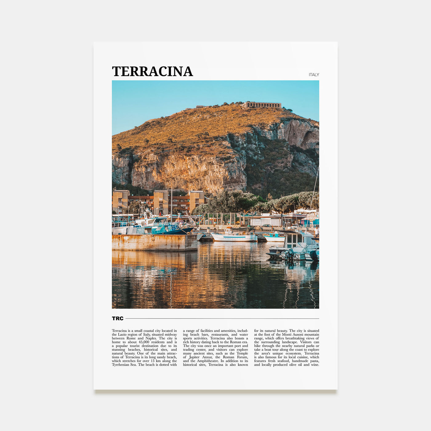 Terracina Travel Color Poster