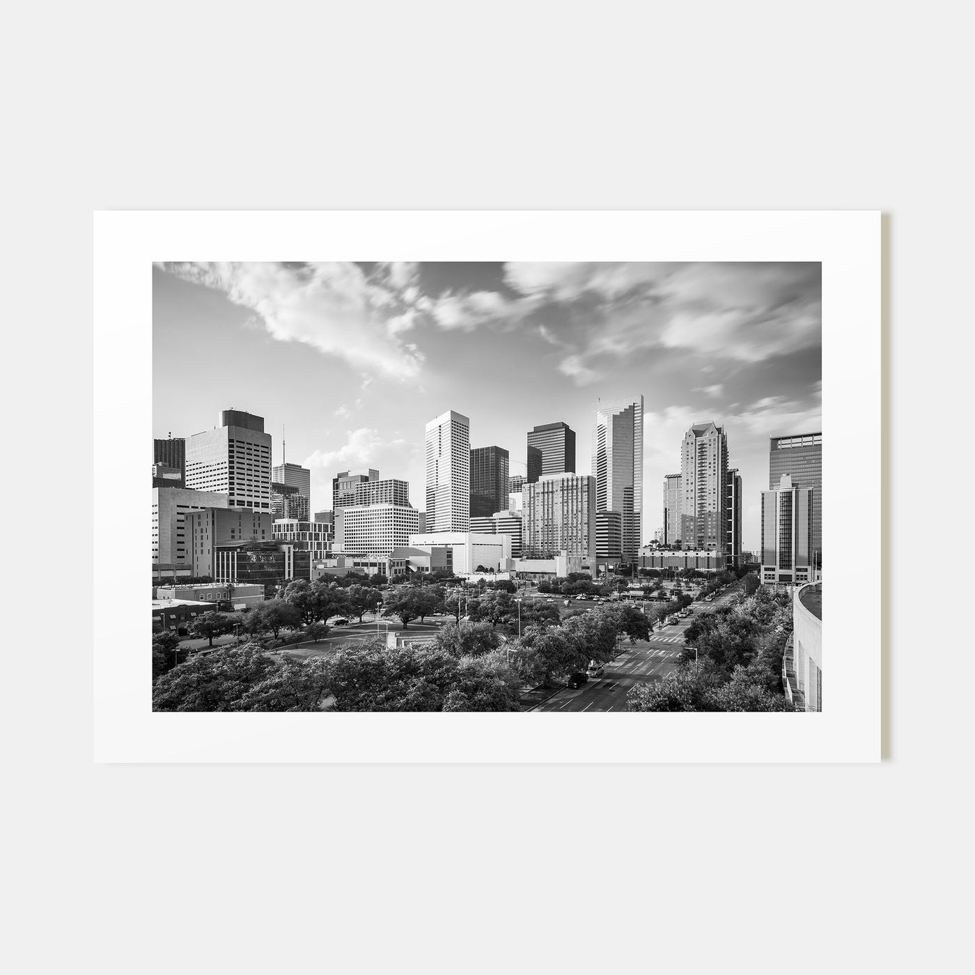 Texas Landscape B&W Poster