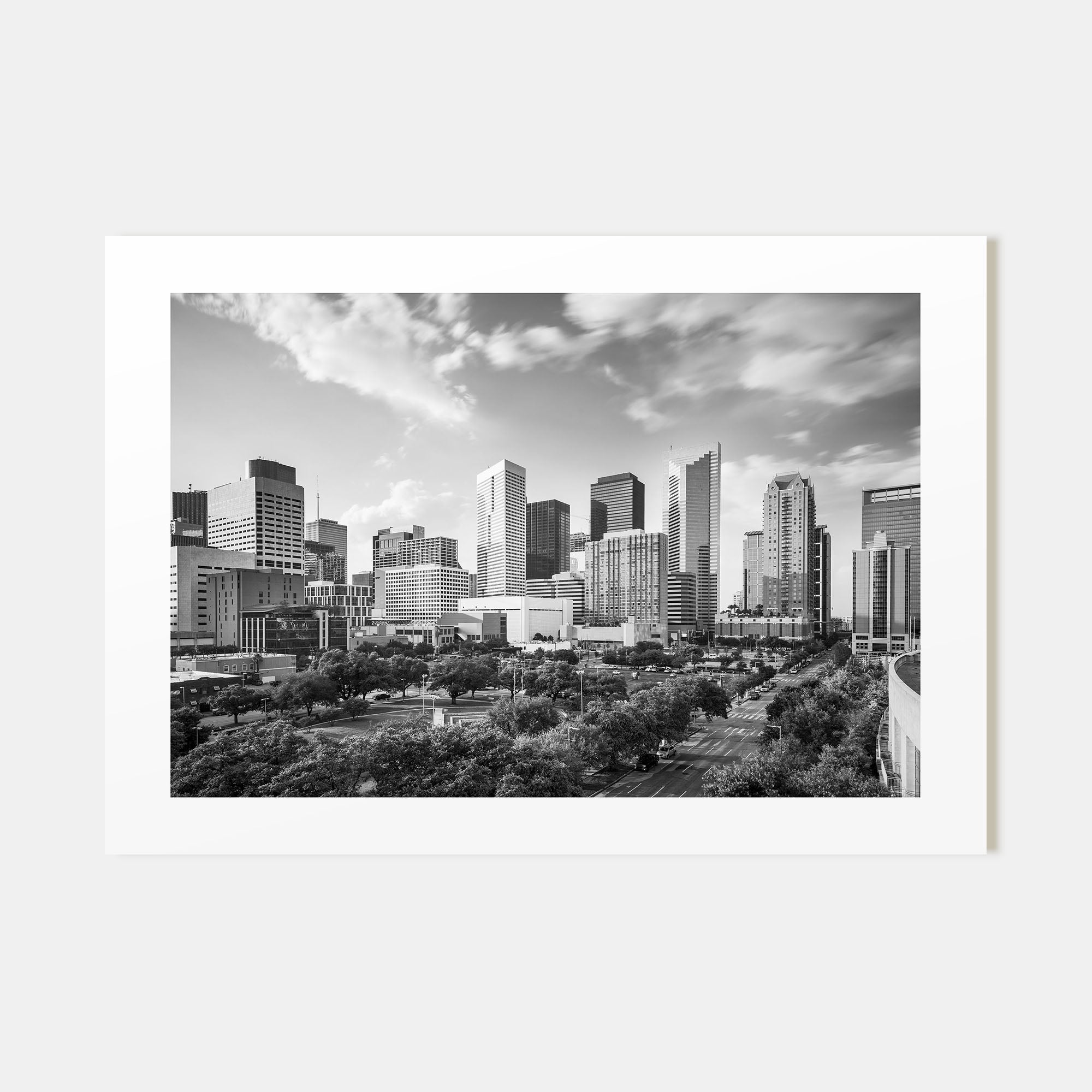 Texas Landscape B&W Poster