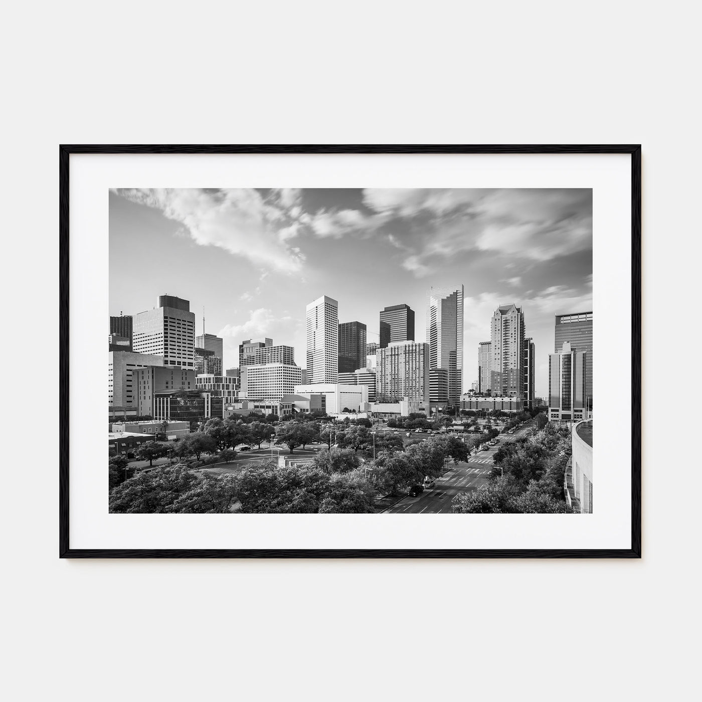 Texas Landscape B&W Poster